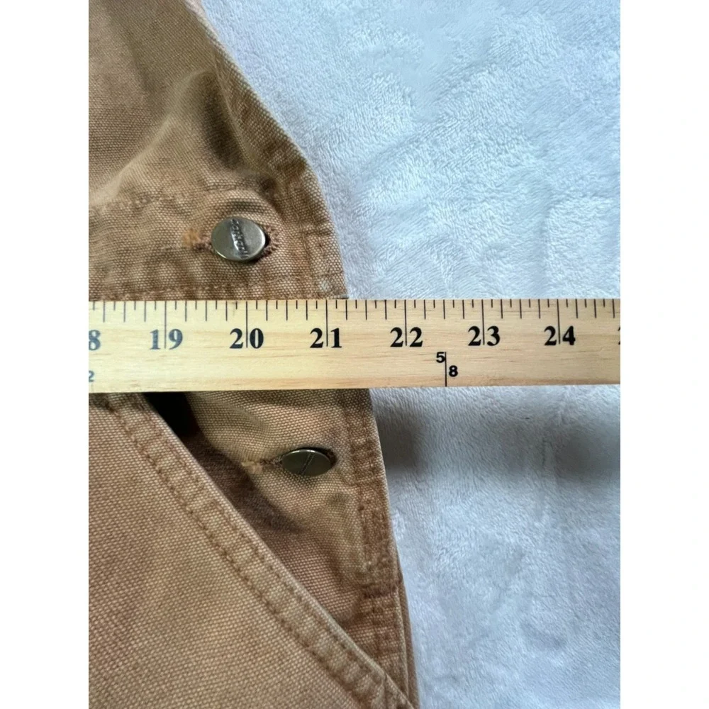 Carhartt 42 x 30 Duck Insulated Bib Overalls R27  Double Knee Union Made USA - Picture 11 of 15